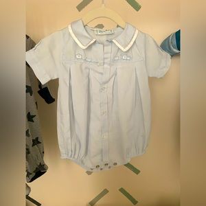 Feltman brothers 9 month train car bubble creeper onesie